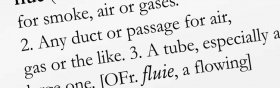 4. “Flue” in this dictionary has other definitions, each of which you would clear and use in sentences.
